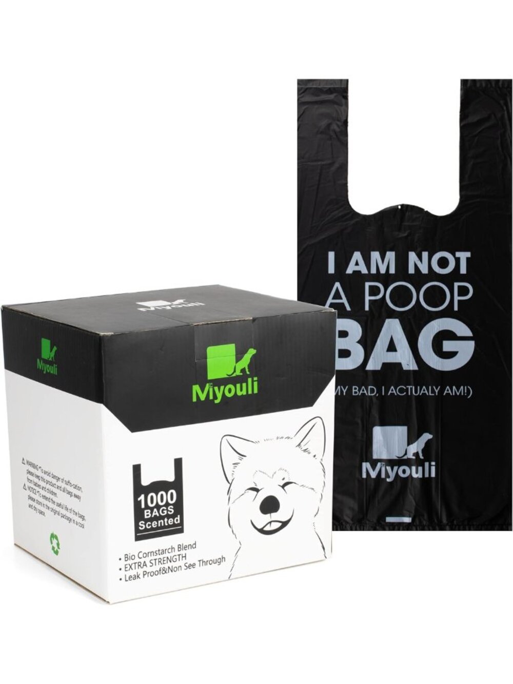 Extra Thick 1000-Count Dog Poop Bags with Handles - Leak-Proof, Eco-Friendly